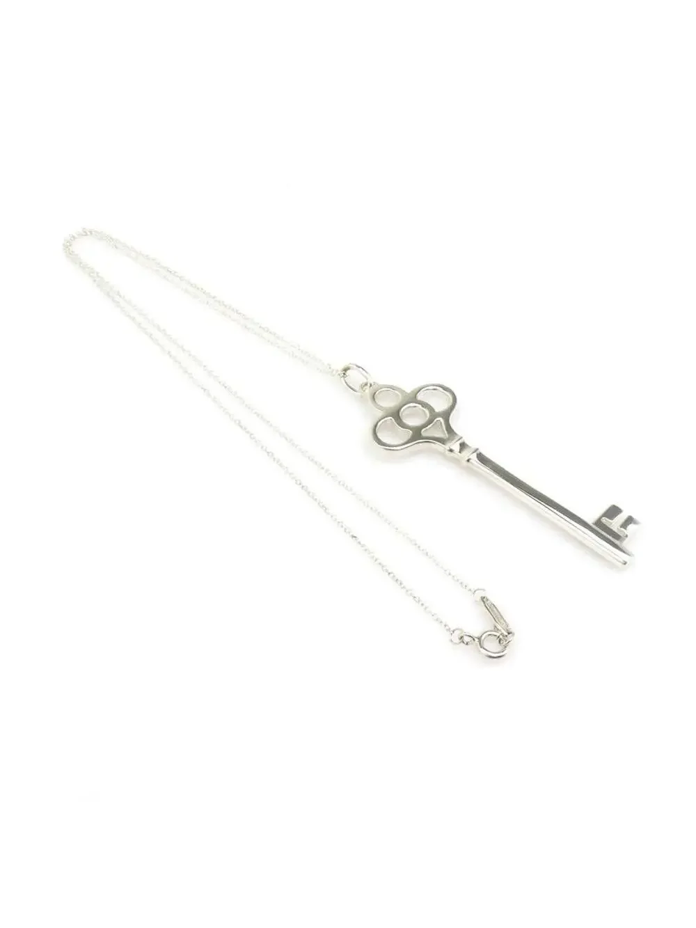 Auth Tiffany&Co. Crown Key Necklace #293882T24B